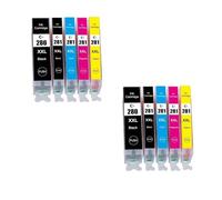 DEFIYAN Cartouche d'encre de Remplacement 280XXL 281XXL, Compatible avec PGI-280XXL CLI-281XXL Compatible avec TR7520 TR8520 TS6120 TS8120(10PACK 2SET)