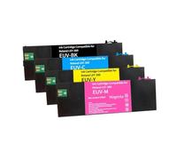 DEFIYAN Cartouche d'encre Rechargeable Vide 220ML, EUV EUV2 EUV3 EUV4 EUV5, Compatible avec Roland LEF-20 LEF-10 LEF-12 LEF-300 LEC-330 LEC-300 LEC540(4pcs(BK C M Y))