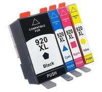 DEFIYAN Cartouches d'encre compatibles Einkshop Compatible avec imprimantes 920 Deskjet 6000 6500 7000 7500A Cartouche HP920 XL 920XL(One Set)