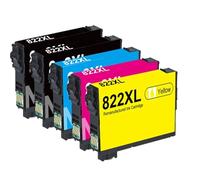 DEFIYAN Cartouches d'encre de Remplacement 822XL, compatibles avec T822XL Compatible avec Pro WF-3820 WF-4820 WF-4830 WF-4833(822XL Ink 5 Pack)