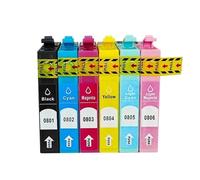 DEFIYAN Jeu de Cartouches d'encre compatibles avec T0801 T0806, Compatible avec P50 PX650 PX700 PX800 PX710 PX720 PX810 PX820 R265 R285 R360 RX560 RX585