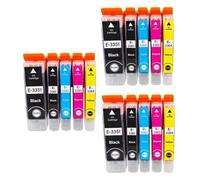 DEFIYAN Jeu de Cartouches d'encre compatibles Compatible avec imprimantes 33XL 33 T3351 T3361, Compatible avec XP 530 540 630 640 635 645 830 900, 1 à 4 Paquets(5COLOR 3SET)