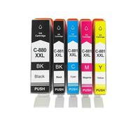 DEFIYAN Jeu de Cartouches d'encre compatibles PGI-880 CLi-881, Compatible avec TS9180 TS8180 TS6180 TR8580 TS8280 TS6280 TS708 TS6380(5COLOR 1SET)