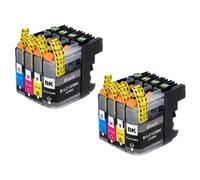 DEFIYAN Jeu d'encre Compatible Compatible avec LC123 LC121, Compatible avec imprimantes MFC-J4410DW J4510DW J4610DW J4710DW J470DW J6920DW J870DW J245 J650DW J67(2 Sets)