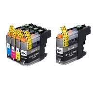 DEFIYAN Jeu d'encre Compatible Compatible avec LC123 LC121, Compatible avec imprimantes MFC-J4410DW J4510DW J4610DW J4710DW J470DW J6920DW J870DW J245 J650DW J67(1SET ADD 1PCS Black)
