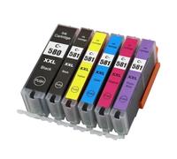 DEFIYAN Remplacement de Cartouche d'encre Compatible Compatible avec Les modèles 580XXL 581XXL TR7550 TR8550 TS6150 TS6151 TS8150 TS8151 TS8 imprimantes(6 Color)