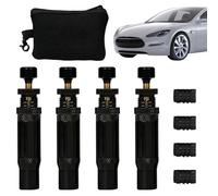 Déflateurs de pneus-4 pièces Kit de valve en laiton réglable, 10-30 PSI Dépressurisation automatique, Outil de levage rapide, accessoires pour camion lourd, jauge de spin-on | Pour Offroad