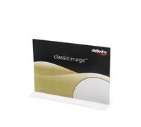 Deflect-o A6 paysage Stand-up Porte-affiche - Transparent