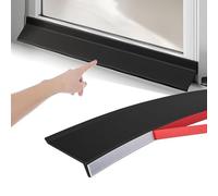 Déflecteur Adhésif En Épaissir Caoutchouc, Barrière Antieau Barre D'étanchéité Pour Fenêtres Extérieur, Résiste UV, Recadrable, Antis-Pluie Pour Porte-Fenêtre Coulissante Et Balcon(W4.5 x L100cm)