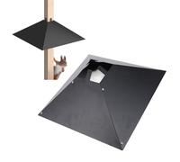 Déflecteur carré d'écureuil pour poteaux à oiseaux, déflecteurs en métal résistant aux écureuils, déflecteur universel anti-écureuils, mangeoires à oiseaux suspendues, protection contre les aliments