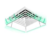 Déflecteur carré transparent de climatiseur pour la climatisation centrale de plafond, pour la maison de secteur public de bureau commercial, 30cm/45cm/60cm, facile à installer