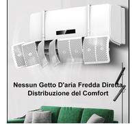 Déflecteur clim universel réglable avec 8 ailettes orientables 270°, montage instantané, anti-condensation, écologique