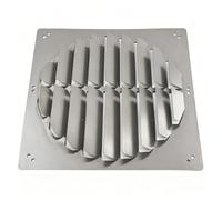 Déflecteur Climatiseur Extérieur en Acier Inoxydable, Grille de Ventilation à Lames Orientables, Installation Sans Perçage pour Unité Extérieure (square43cm)
