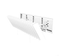 Déflecteur d'aération de plafond réglable, rotation à 270 °, guide d'air avec design sans condensation et filtre à poussière, empêche l'air chaud et froid de souffler dans le salon (longueur 85 cm)