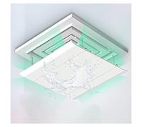 Déflecteur d'aération réglable en hauteur de 30 cm/45 cm/60 cm, facile à installer, couvercle d'aération de climatisation pour évents AC de plafond de bureau commercial, blanc