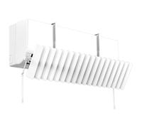 Déflecteur d'air mural pour climatisation avec persienne réglable et tête pivotante, bouclier déflecteur en ABS pour anti-soufflage direct et économie d'énergie, blanc, 20 x 85 cm