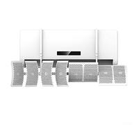 Déflecteur d'air réglable à 8 feuilles - Déflecteur d'air - Anti-Direct - Déflecteur d'air - Déflecteur de sortie mural universel - Filtre en coton