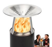Déflecteur de chaleur Mesa pour poêle - Étend le rayon de chaleur, chauffage de terrasse extérieur, accessoires de foyer de table en acier inoxydable 304, facile à installer et à enlever, pieds