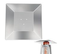 Déflecteur de chaleur pour chauffage extérieur - Remplacement universel pour chauffage de terrasse avec 3 trous pré-percés | Accessoire réflecteur 4 côtés pour foyer, bouclier thermique résistant aux