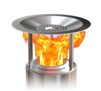 Déflecteur de chaleur pour poêle Solo Mesa XL, déflecteur de chaleur portable avec 3 pieds amovibles, accessoire pour foyer Mesa XL, capture et redirige la chaleur, acier inoxydable 304