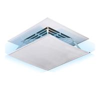 DéFlecteur de Climatisation de Plafond Central EmpêChe L'Air de Souffler Directement Aux Personnes Angle de Soufflage RéGlable Facile à Installer et à Enlever le Tissu Oxford/Acier Inoxydable(45×45cm)