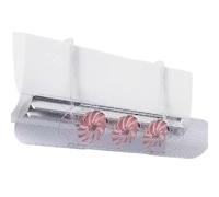 Déflecteur de climatisation, guide du vent rétractable, panneau d'angle réglable, système de ventilation à trois ventilateurs, soufflage anti-direct, installation facile, flux silencieux, parfait pour