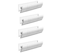 Déflecteur de climatiseur, 4 déflecteurs de flux d'air central à sortie latérale, déflecteur de climatiseur réglable, déflecteur d'aile d'air, pare-brise de direction du vent for maison, hôtel, bureau