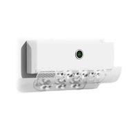 Déflecteur de climatiseur, déflecteur d'aération télescopique avec réglage de l'angle des 3 feuilles ventilateur rotatives, déflecteurs anti-vent creux, pare-brise d'aération