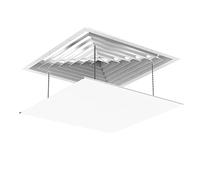 Déflecteur de climatiseur, déflecteur de sortie d'air carré anti-direct, pare-vent, pare-vent, blanc (taille : 60x60cm/24x24in)(60x60cm/24x24in)