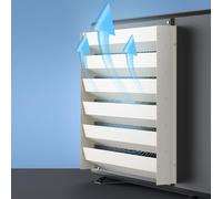Déflecteur de climatiseur en acier galvanisé,Couvercle de guide de vent de déflecteur anti-soufflage direct,Protecteur de persienne de grilles défenseur de condenseur de compresseur de climatisation