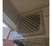 Déflecteur de climatiseur extérieur,Écran de clôture de protection d'aération en acier inoxydable,Guide de vent de pare-brise anti-soufflage direct,Couvercle de protection du condenseur à chaleur AC