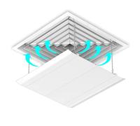 DéFlecteur de Climatiseur for Climatiseur Central de Plafond Plastique LéGer Angle RéGlable, Installation Facile EmpêChe L'Air Froid de Souffler Directement (1 Pièce) (Size : 60x60cm)