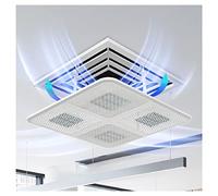Déflecteur de climatiseur, pare-brise carré for climatiseur central, pare-brise anti-soufflage direct du climatiseur, déflecteur de sortie d'air, pare-brise, pare-brise, avec filtre à ions négatifs