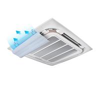 Déflecteur de climatiseur réglable à angle double ailes aide à refroidir/chauffer la circulation de l'air, protection contre le vent/anti-condensation, pour espace public de bureau commercial