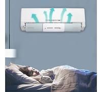 Déflecteur de climatiseur réglable pour la maison, anti-soufflage direct, déflecteur de sortie d'air, aile blanche pure (Noir)