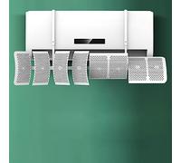 Déflecteur de débit d'air conditionné à 8 feuilles, déflecteur de climatisation, déflecteur de sortie d'air direct mural universel pour maison/bureau, blanc (filtre à charbon)