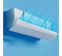 Déflecteur de flux de climatiseur, Déflecteur de climatisation split & Climatisation, 90x20 cm, Plastique blanc brillant avec panneau anti-condensation