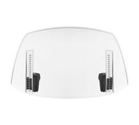 Déflecteur de pare-brise de moto - Bouclier de flux d'air gris transparent, conception de modification du becquet étendu, contrôle de la résistance au vent de tourisme, accessoire de protection de con