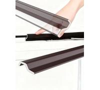 Déflecteur de pluie autocollant en caoutchouc, Joint d'étanchéité autocollant en forme de S for portes et fenêtres marron 6 m à 40(25m/82.0ft)