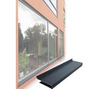 Déflecteur de pluie en aluminium for fenêtres, protection anti-goutte de 40 pouces, solution d'étanchéité et de drainage for l'extérieur(12cm/4.7in)