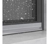 Déflecteur de pluie en caoutchouc autocollant, Bande anti-pluie for portes et fenêtres, multicolore, 25-45 mm x 6 m(Transparent,35MM x 6M)