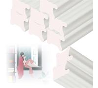 Déflecteur de pluie en caoutchouc autocollant, Bandes de pluie auto-adhésives for rebord fenêtre, multicolores, 300cm, 1 à 10 pièces(9 Pcs)