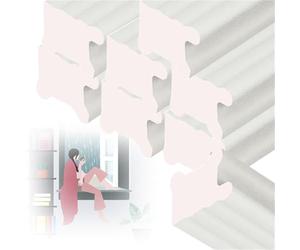 Déflecteur de pluie en caoutchouc autocollant, Bandes de pluie auto-adhésives for rebord fenêtre, multicolores, 300cm, 1 à 10 pièces(8 Pcs)