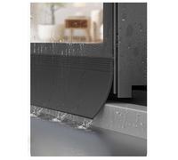Déflecteur de pluie en caoutchouc, Joint d'étanchéité autocollant for fenêtres, portes, voitures et camions, multicolore, 7-11 cm, 100(Black,7cm)