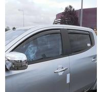 Déflecteur de pluie pour Mitsubishi L200 2016-2025 Acrylique foncé 4pcs