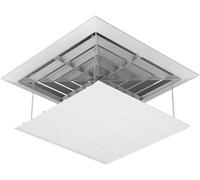 Déflecteur de vent de climatisation centrale, machine de plafond de conduit d'air de bureau sortie d'air carrée déflecteur de soufflage anti-droit(Size:30CM)