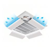 Déflecteur de vent de climatisation centrale, plaque de guidage de vent de refroidisseur d'air de plafond, convient pour unité de plafond 3 HP et 5 HP, anti-soufflage direct