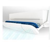 Déflecteur de vent de climatisation réglable, déflecteur réglable multi-angle aide à refroidir/chauffer la circulation de l'air, empêche le coup direct à la maison blanc
