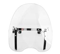 Déflecteur de vent de moto de pare-brise de moto, support de guidon universel de pare brise de moto 22-25mm(Transparent)