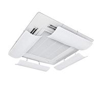 Déflecteur de vent for climatiseur, ABS léger, flexible et doux, installation simple, guide du vent microporeux, empêche l'air de souffler droit, 58 cm (une pièce)